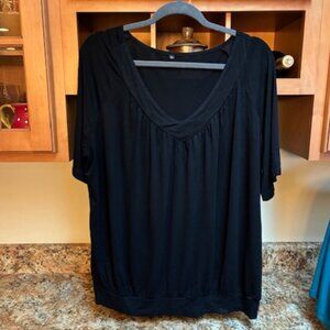 Ladies tops, size XL and 1XL, black, white, teal